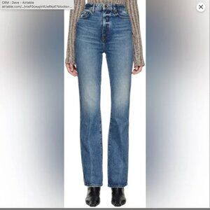 Khaite Danielle 100% cotton denim Jeans, size 27